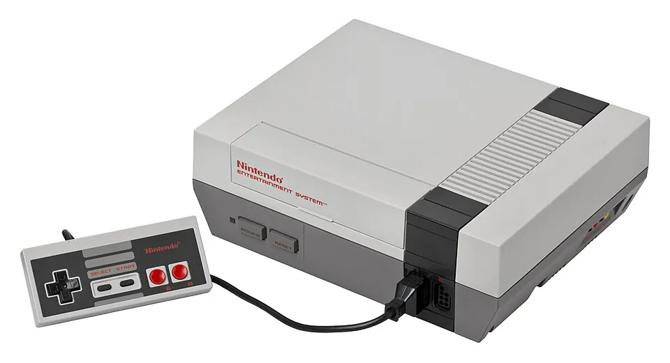 The Nintendo Entertainment System and controller